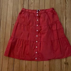 Loft Button Front Skirt